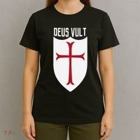 Deus Vult God Wills It Crusader Meme T-Shirt thumb 4
