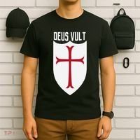 Deus Vult God Wills It Crusader Meme T-Shirt thumb 6