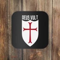 Deus Vult God Wills It Crusader Meme Coaster thumb 0