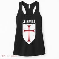Deus Vult God Wills It Crusader Meme Women's Tank Top thumb 0