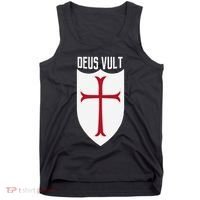 Deus Vult God Wills It Crusader Meme Tank Top thumb 0