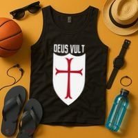 Deus Vult God Wills It Crusader Meme Tank Top thumb 4