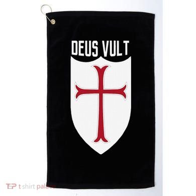 Deus Vult God Wills It Crusader Meme Golf Towel