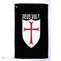 Deus Vult God Wills It Crusader Meme Golf Towel thumb 0