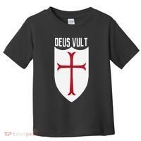 Deus Vult God Wills It Crusader Meme Toddler T-Shirt thumb 0