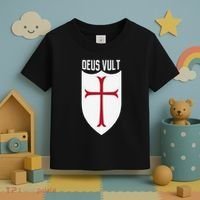 Deus Vult God Wills It Crusader Meme Toddler T-Shirt thumb 3