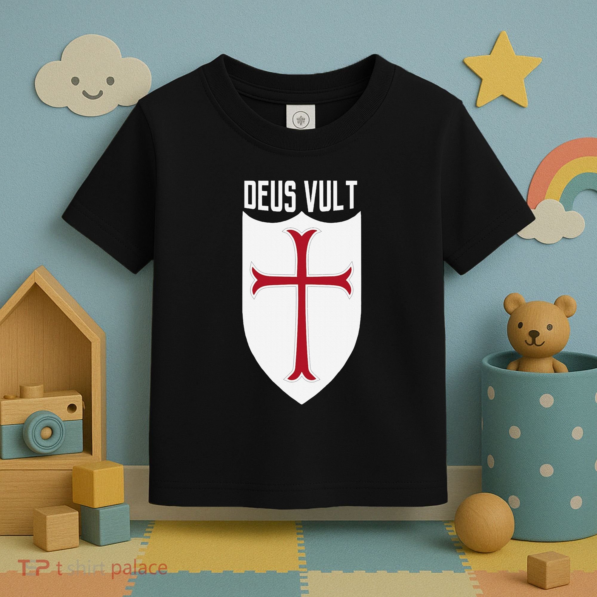 Deus Vult God Wills It Crusader Meme Toddler T-Shirt