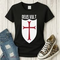 Deus Vult God Wills It Crusader Meme Women's T-Shirt thumb 3
