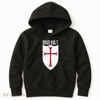 Deus Vult God Wills It Crusader Meme Kids Hoodie thumb 0