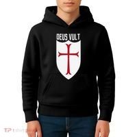 Deus Vult God Wills It Crusader Meme Kids Hoodie thumb 4