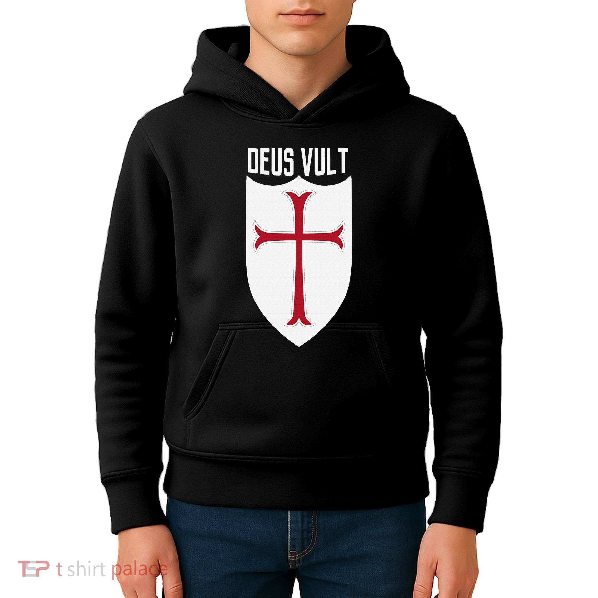 Deus Vult God Wills It Crusader Meme Kids Hoodie