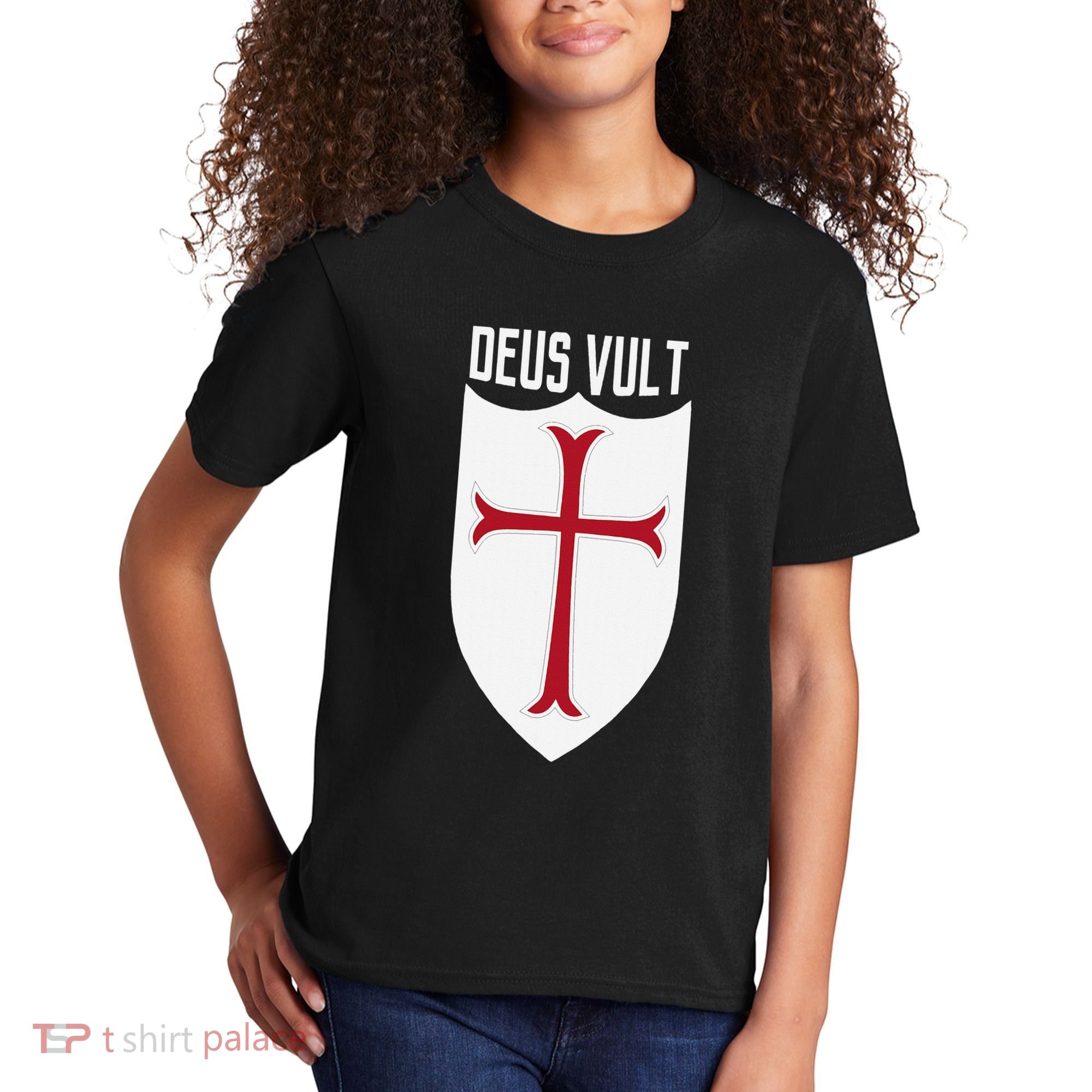 Deus Vult God Wills It Crusader Meme Kids T-Shirt