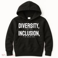 Diversity Vs Inclusion Kids Hoodie thumb 0