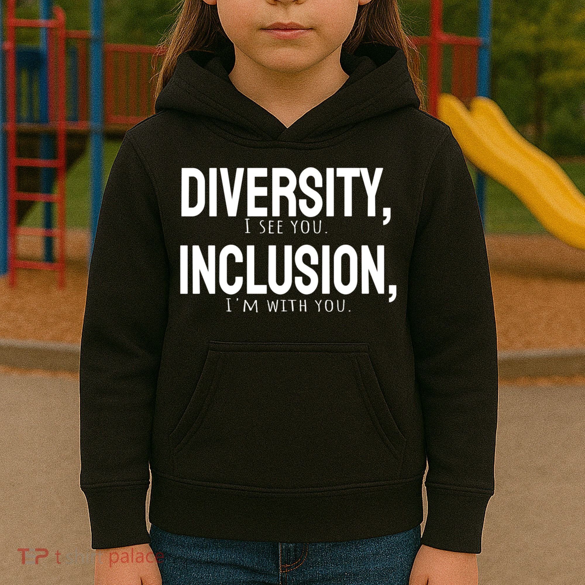 Diversity Vs Inclusion Kids Hoodie