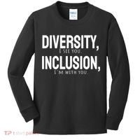 Diversity Vs Inclusion Kids Long Sleeve Shirt thumb 0