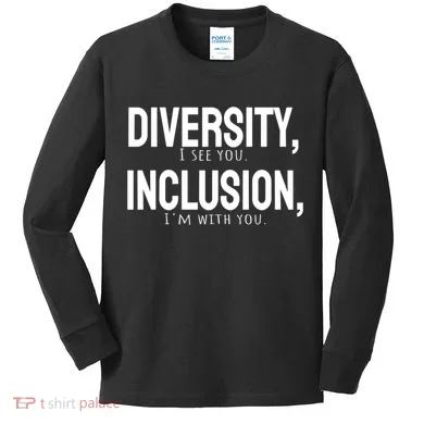Diversity Vs Inclusion Kids Long Sleeve Shirt