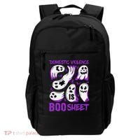 Domestic Violence Is Boo Sheet Ghost Purple Ribbon Halloween Backpack thumb 0