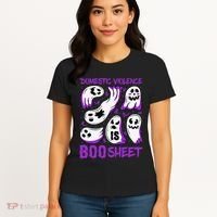 Domestic Violence Is Boo Sheet Ghost Purple Ribbon Halloween Women's T-Shirt thumb 4