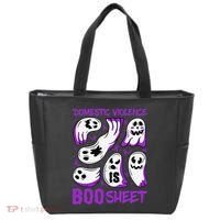 Domestic Violence Is Boo Sheet Ghost Purple Ribbon Halloween Tote Bag thumb 0