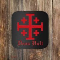Deus Vult Jerusalem Cross Order Of The Holy Sepulchre Knight Coaster thumb 0