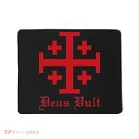 Deus Vult Jerusalem Cross Order Of The Holy Sepulchre Knight Mousepad thumb 0