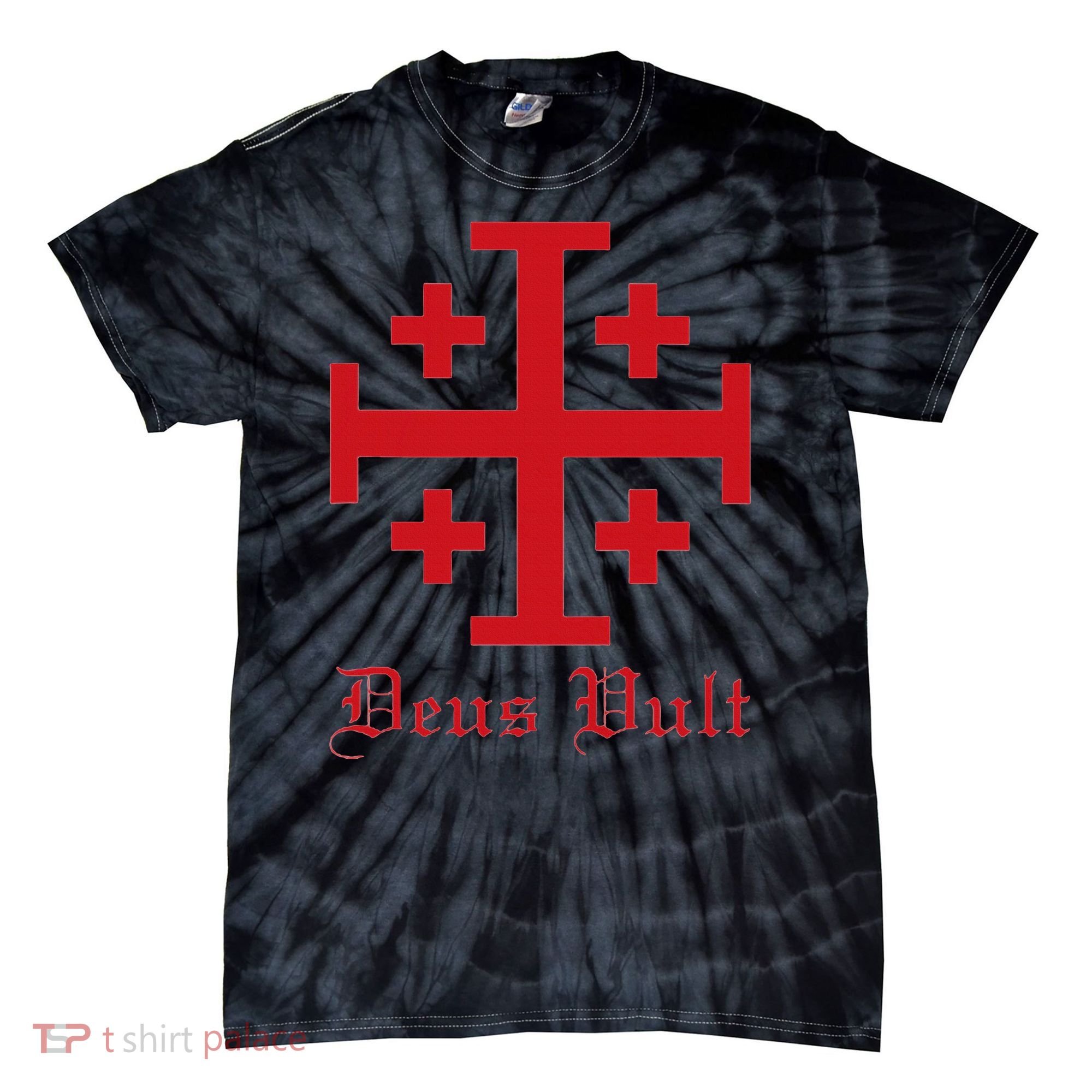 Deus Vult Jerusalem Cross Order Of The Holy Sepulchre Knight Tie-Dye T-Shirt