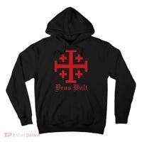 Deus Vult Jerusalem Cross Order Of The Holy Sepulchre Knight Tall Hoodie thumb 0