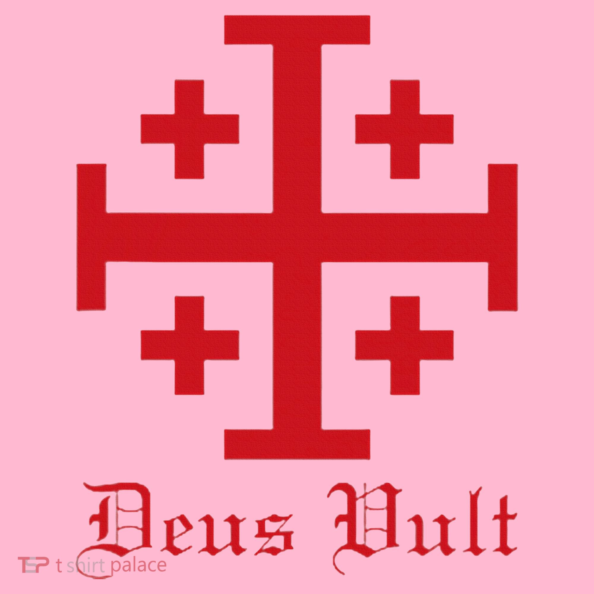 Deus Vult Jerusalem Cross Order Of The Holy Sepulchre Knight Long Sleeve Shirt