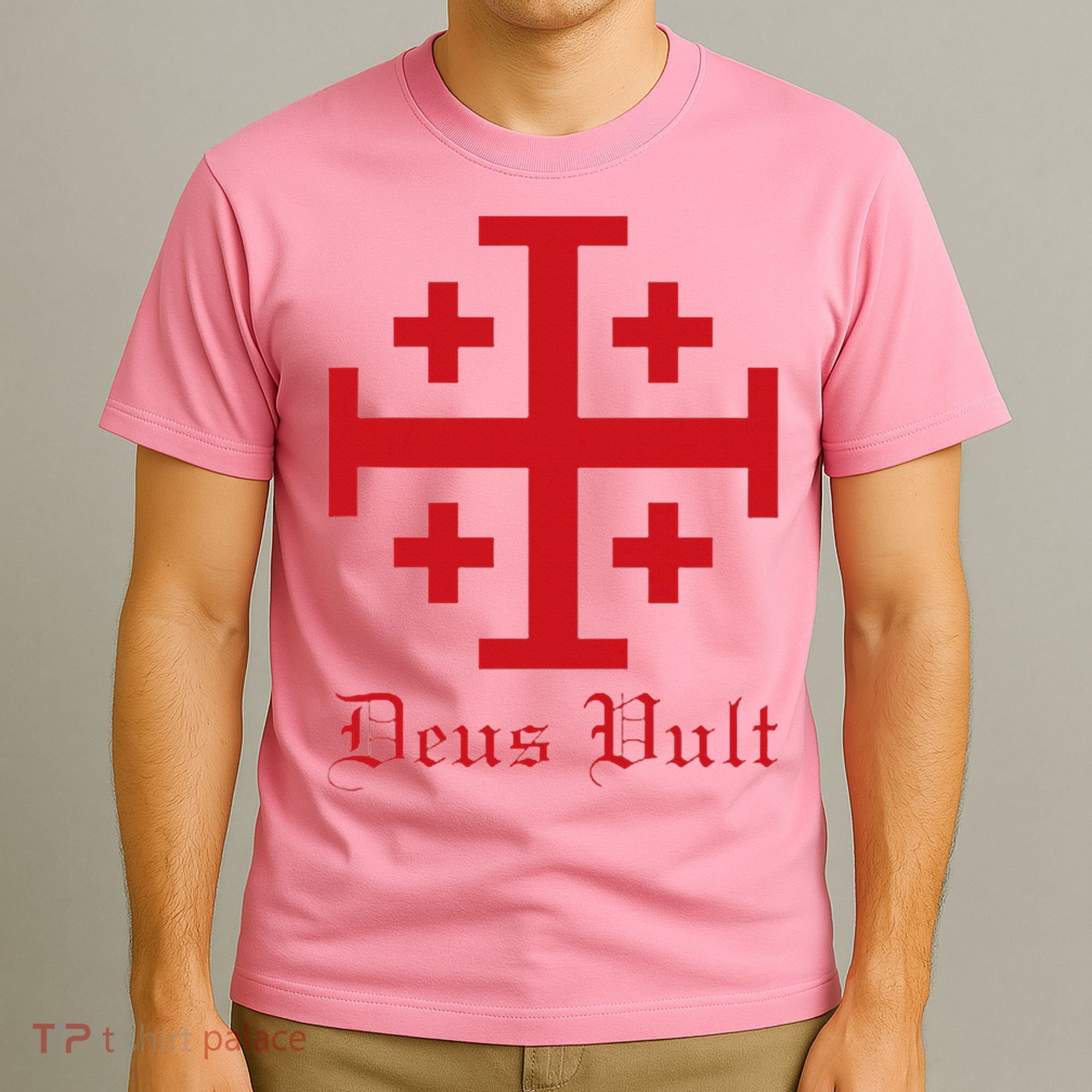 Deus Vult Jerusalem Cross Order Of The Holy Sepulchre Knight T-Shirt