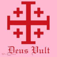 Deus Vult Jerusalem Cross Order Of The Holy Sepulchre Knight T-Shirt thumb 7
