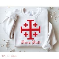 Deus Vult Jerusalem Cross Order Of The Holy Sepulchre Knight Sweatshirt thumb 2