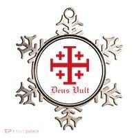 Deus Vult Jerusalem Cross Order Of The Holy Sepulchre Knight Ornament thumb 0