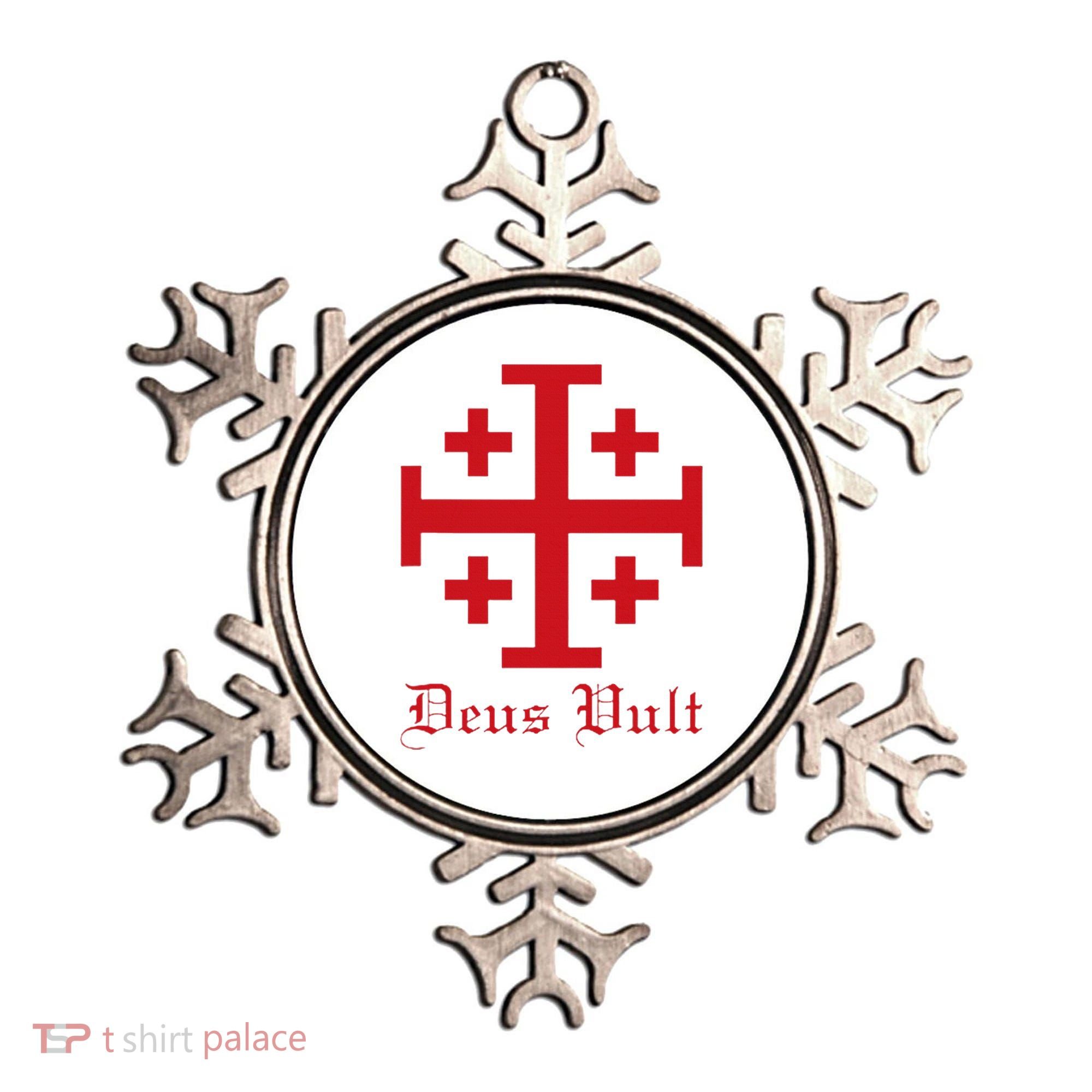 Deus Vult Jerusalem Cross Order Of The Holy Sepulchre Knight Ornament