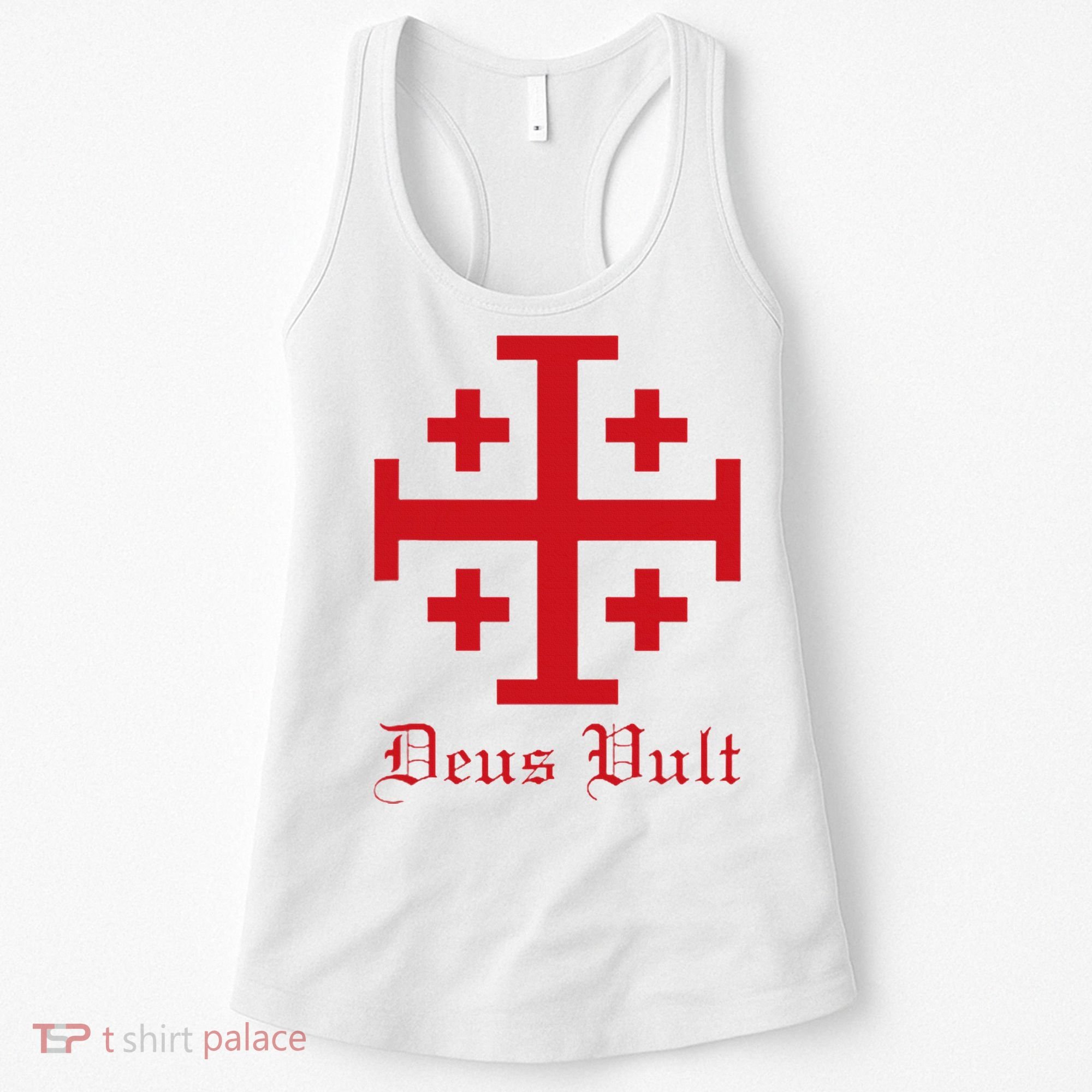 Deus Vult Jerusalem Cross Order Of The Holy Sepulchre Knight Women's Tank Top