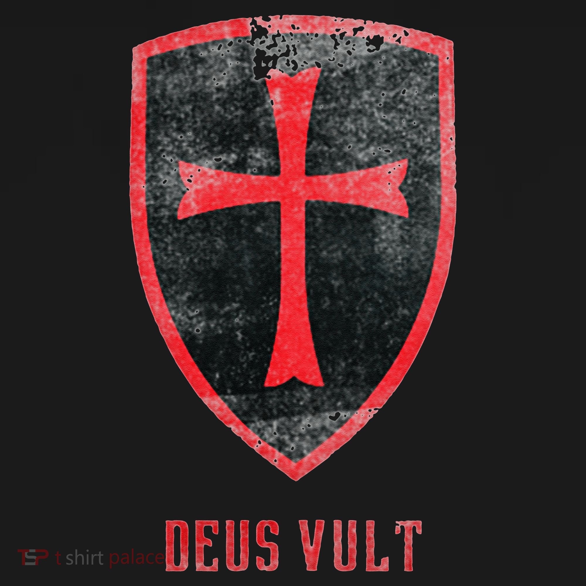 Deus Vult Knight Templar Cross Templar Vintage Medieval T-Shirt