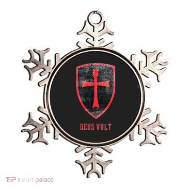 Deus Vult Knight Templar Cross Templar Vintage Medieval Ornament