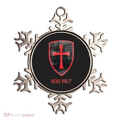 Deus Vult Knight Templar Cross Templar Vintage Medieval Ornament