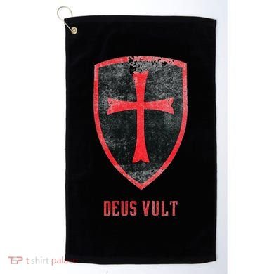 Deus Vult Knight Templar Cross Templar Vintage Medieval Golf Towel