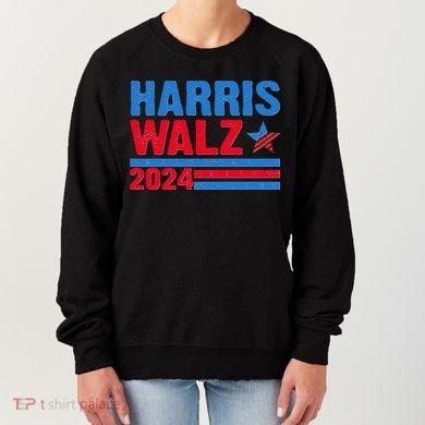 Distressed Vote Kamala Harris Tim Walz 2024 Election Women's Sweatshirt