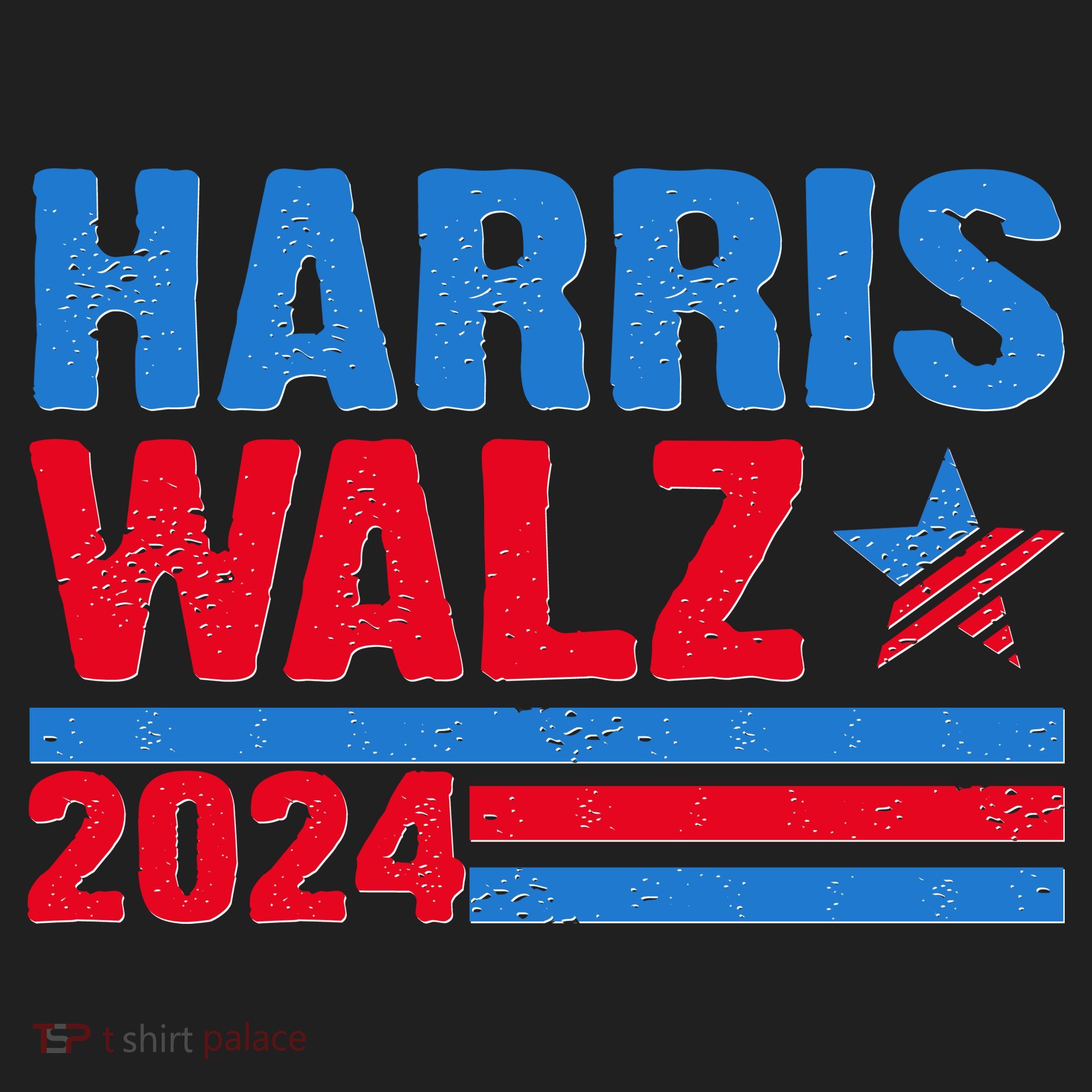 Distressed Vote Kamala Harris Tim Walz 2024 Election Women's Sweatshirt