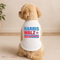 Distressed Vote Kamala Harris Tim Walz 2024 Election Doggie Tank thumb 2
