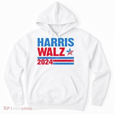 Distressed Vote Kamala Harris Tim Walz 2024 Election Hoodie