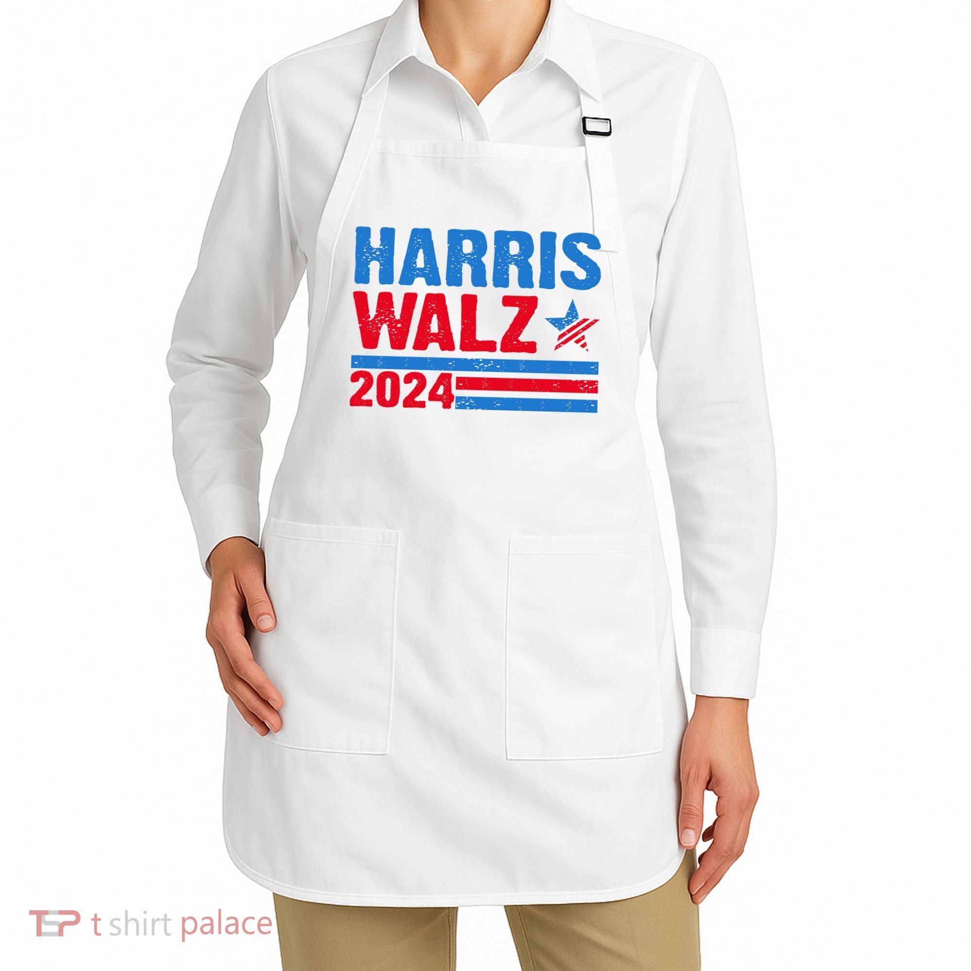 Distressed Vote Kamala Harris Tim Walz 2024 Election Apron