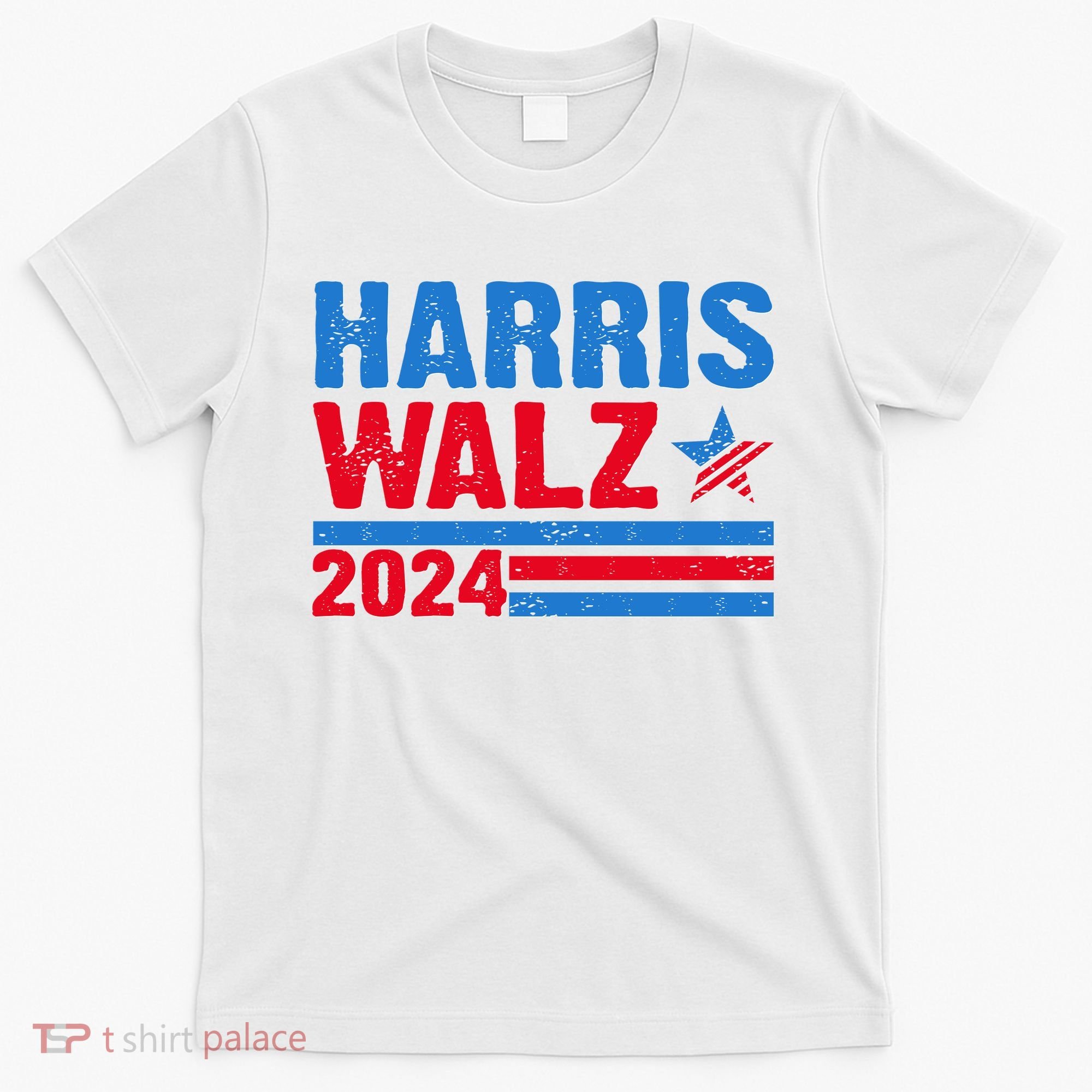 Distressed Vote Kamala Harris Tim Walz 2024 Election T-Shirt