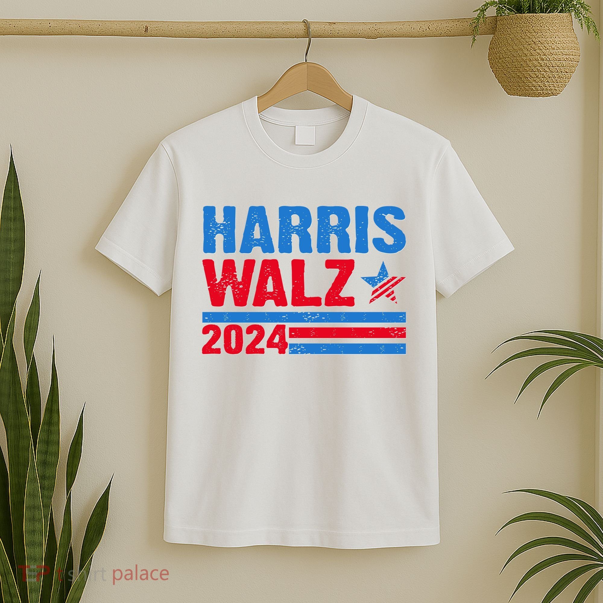 Distressed Vote Kamala Harris Tim Walz 2024 Election T-Shirt