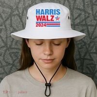 Distressed Vote Kamala Harris Tim Walz 2024 Election Bucket Hat thumb 3