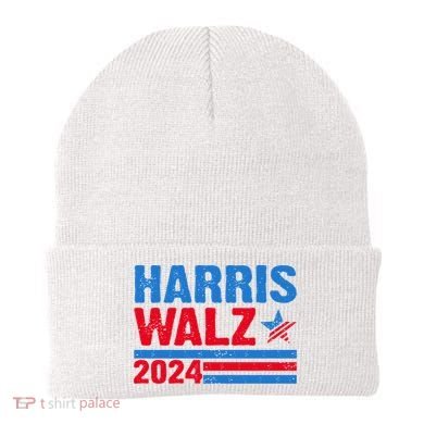 Distressed Vote Kamala Harris Tim Walz 2024 Election Beanie