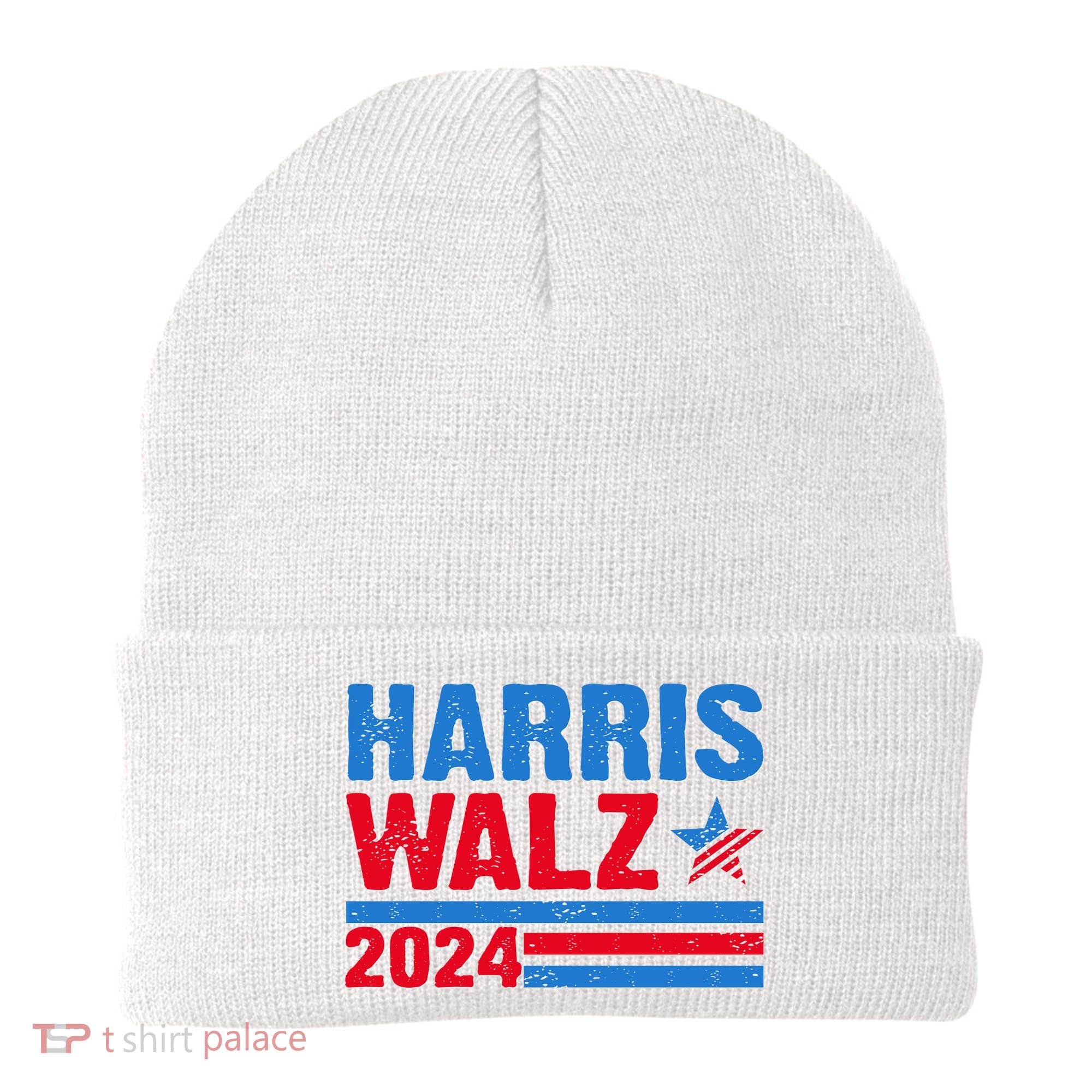 Distressed Vote Kamala Harris Tim Walz 2024 Election Beanie