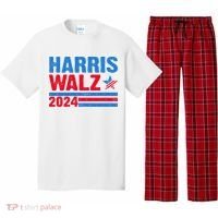 Distressed Vote Kamala Harris Tim Walz 2024 Election Pajama Set thumb 0