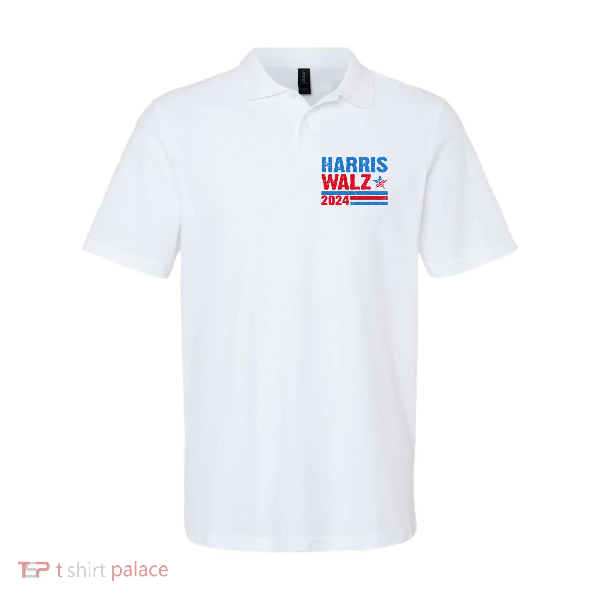 Distressed Vote Kamala Harris Tim Walz 2024 Election Polo